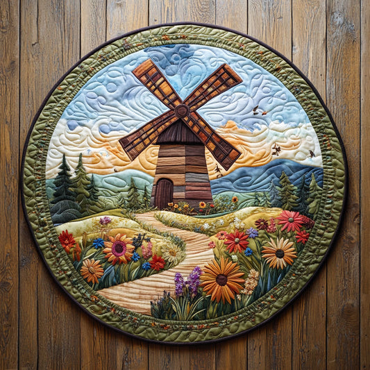 Big Windmill CQ0306055CL Quilted Round Mat