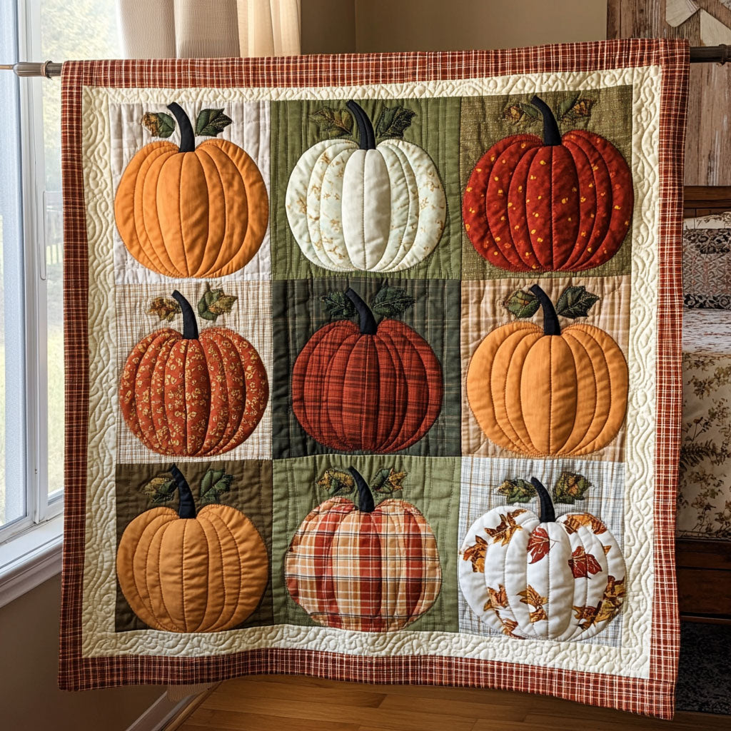 Autumn Pumpkin Blocks WY1508061CL Quilt