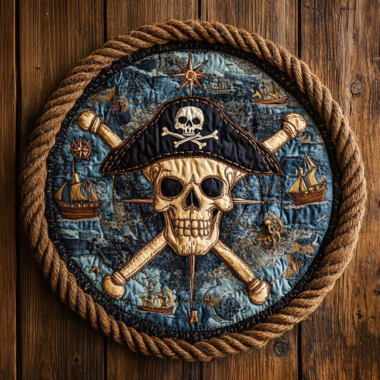 Sandborn Skull Secret WN1207053CL Quilted Round Mat