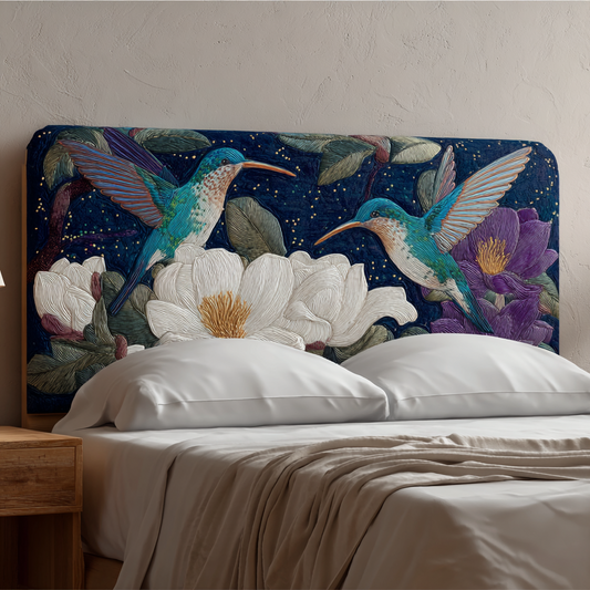 Majestic Hummingbirds XR2312034CL Quilted Headboard Slipcover