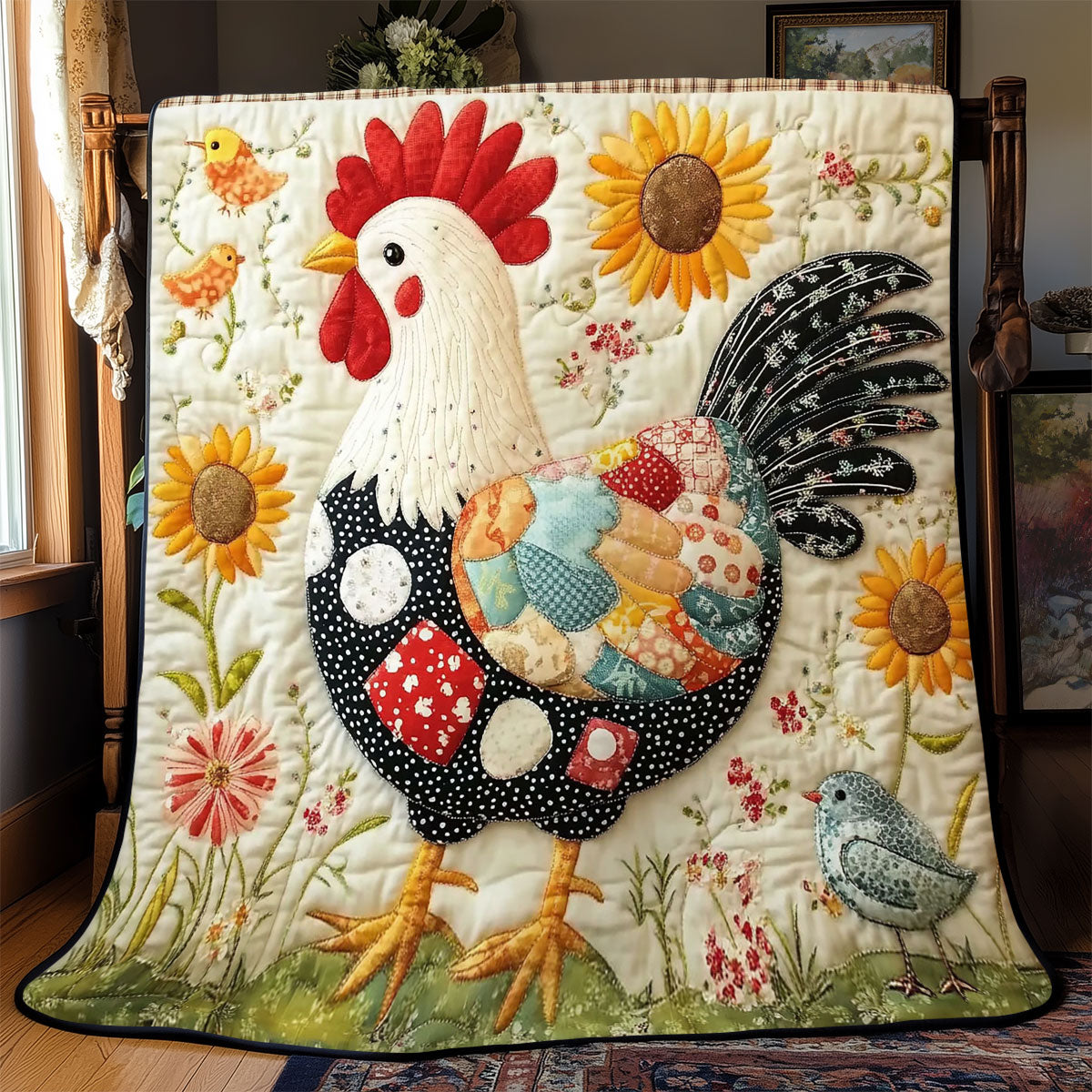 Chicken Charm WJ3012009CL Quilt