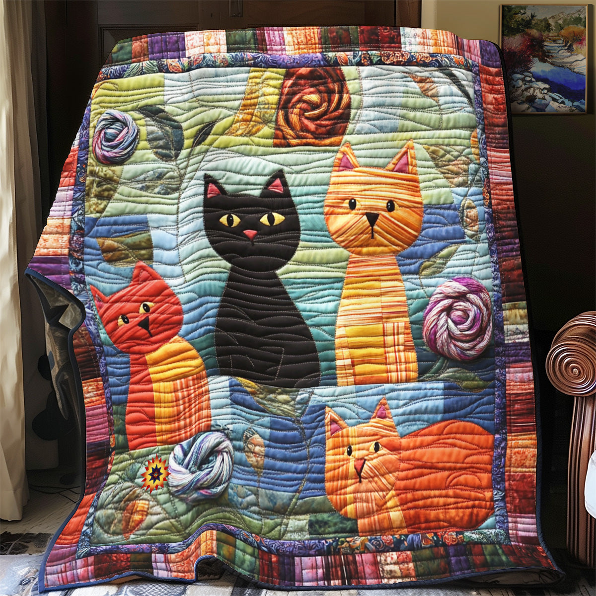 Cat Playing YR2612025CL Quilt