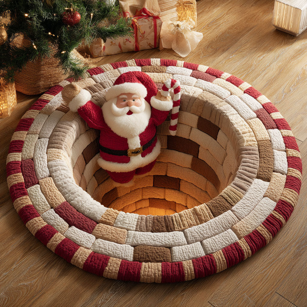 Santa Pit CW1811068CL Quilted Round Mat