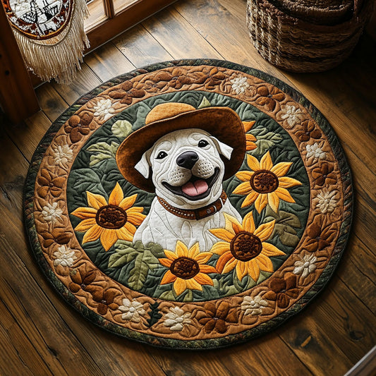 Sunflower Dog WY2305026CL Quilted Round Mat