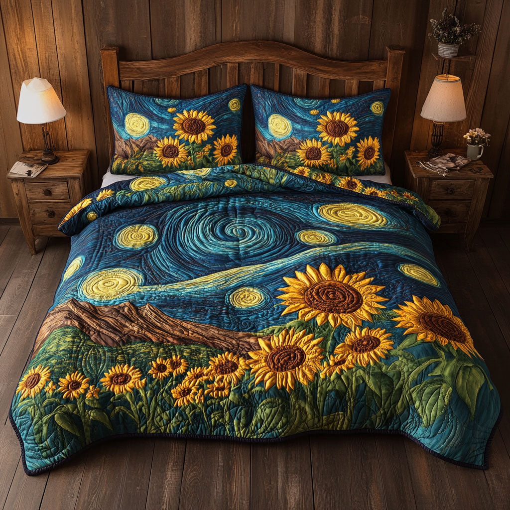 Starlit Sunflower Field CW2006048CL Quilt