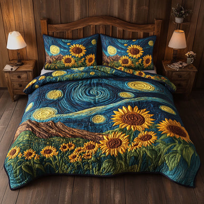 Starlit Sunflower Field CW2006048CL Quilt