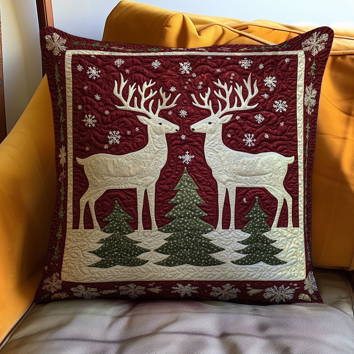 Christmas Reindeer WJ2211039CL Quilt Pillow Case