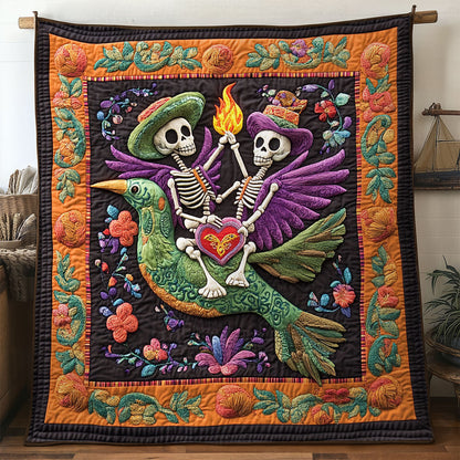 Skeleton And Hummingbird Joy WN1607028CL Quilt