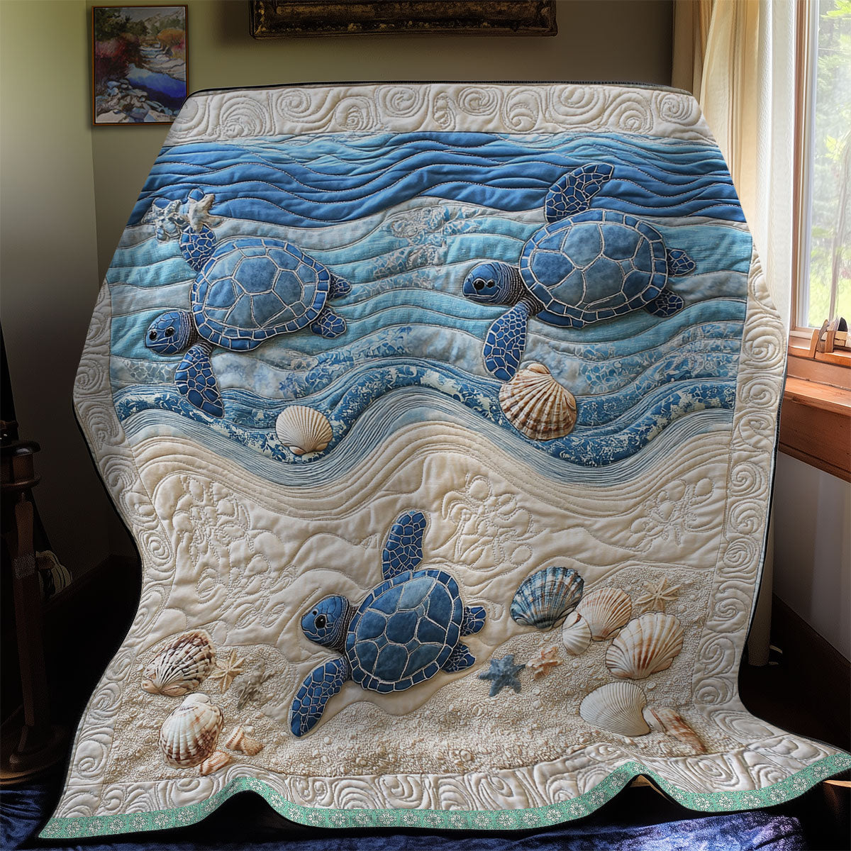 Turtle Harmony WX2012053CL Quilt