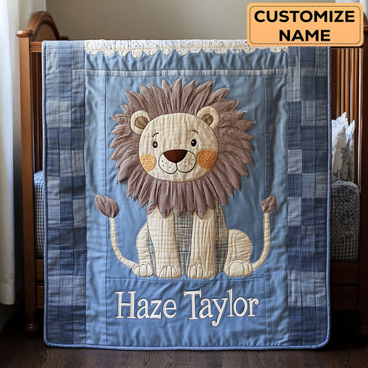Sunny Lion WN2407069CL Personalized Baby Quilt