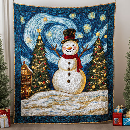 Silver Night Snowman WN0511082CL Quilt