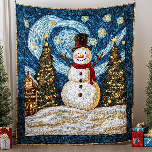 Silver Night Snowman WN0511082CL Quilt