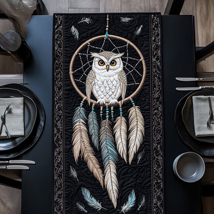 Owl In Dreamcatcher WY1806049CL Quilted Table Runner