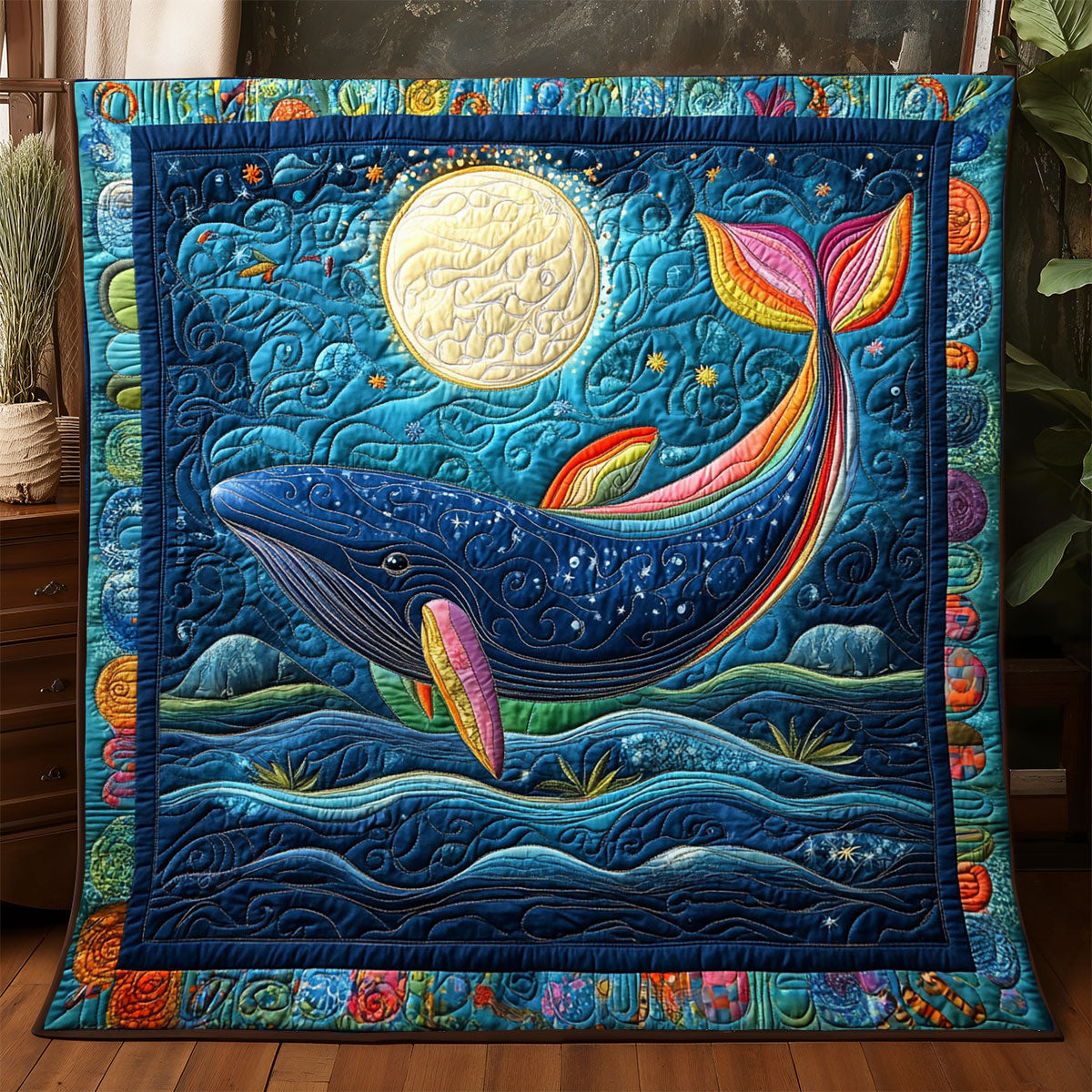 Under The Moon Whale WJ1904016CL Quilt