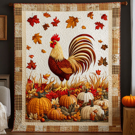 Rooster in Autumn Harvest DH1109007CL Quilt