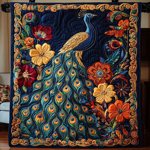 Floral Regal Peacock WY1706022CL Quilt