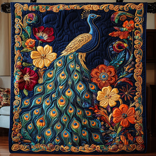 Floral Regal Peacock WY1706022CL Quilt