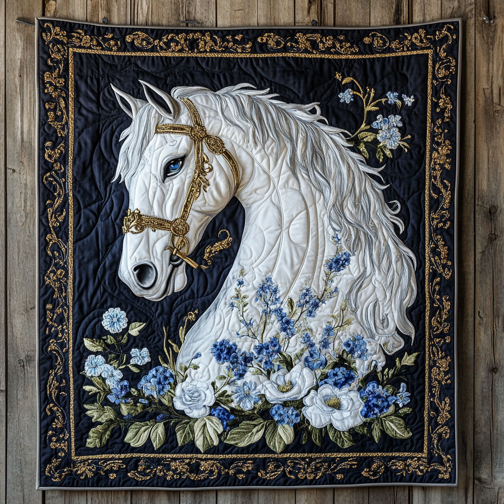 Horse Flower WX1905027CL Quilt