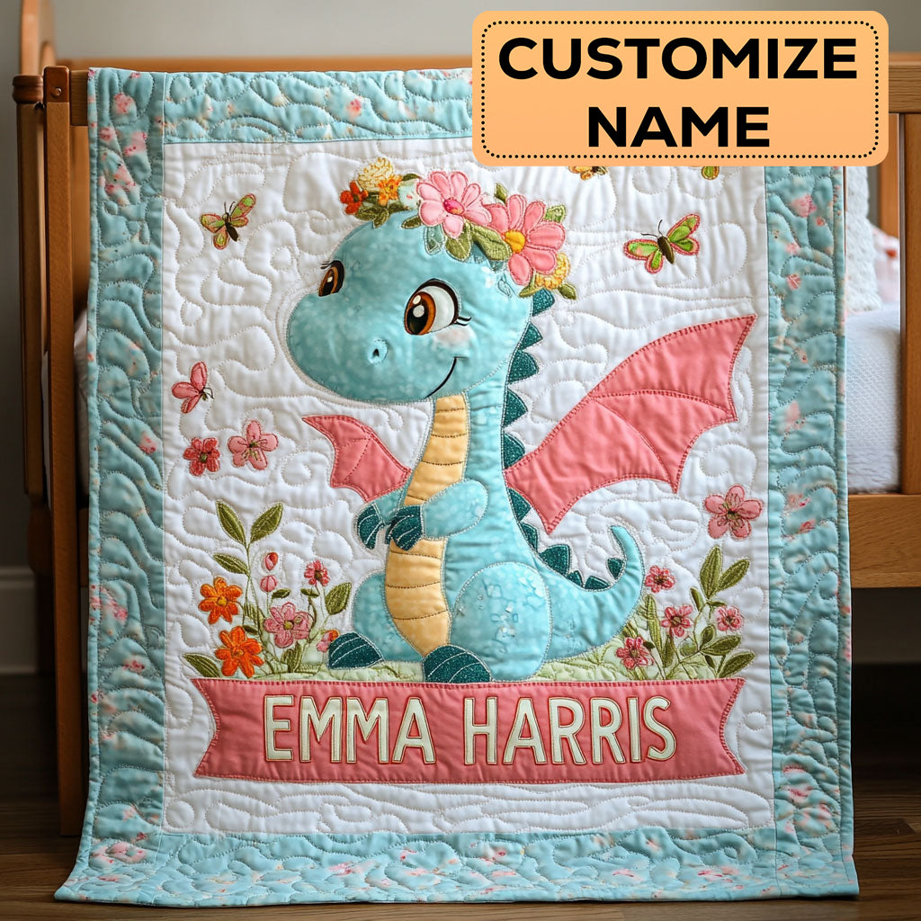 Little Dragon CW2607037CL Personalized Baby Quilt