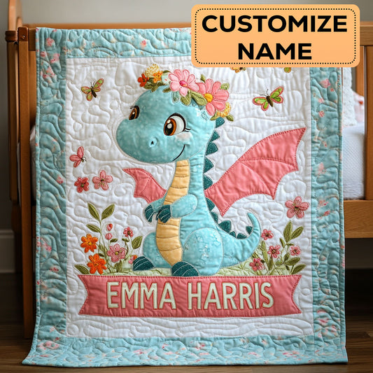 Little Dragon CW2607037CL Personalized Baby Quilt