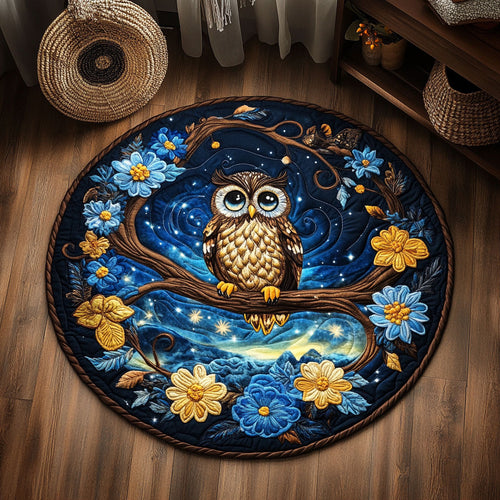 Wise Owl Celestial WY0107067CL Quilted Round Mat