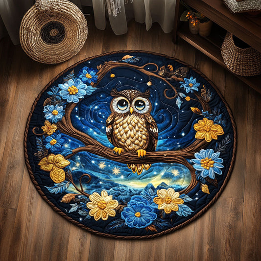 Wise Owl Celestial WY0107067CL Quilted Round Mat