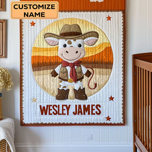 The Rodeo Rookie WY3107016CL Personalized Baby Quilt