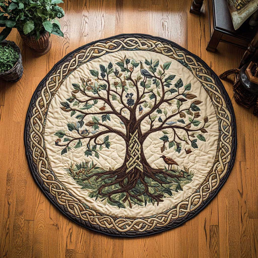 Sacred Tree Of Life WN0504045CL Quilted Round Mat