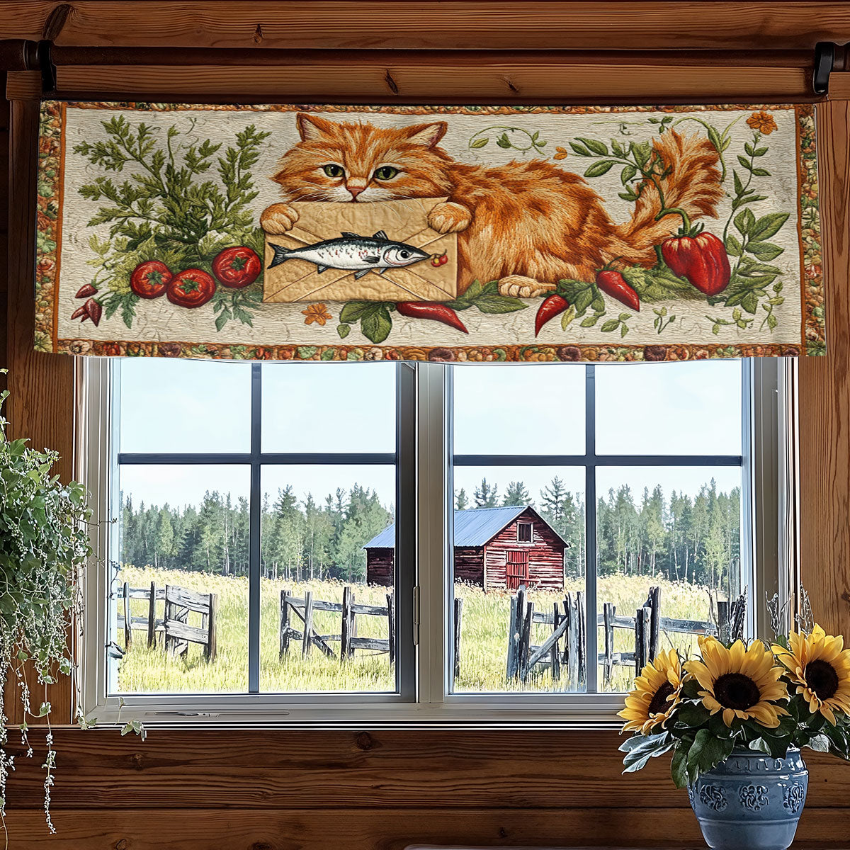 Catnibble Treats WN3006038CL Quilted Valance