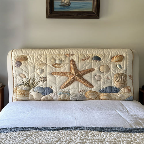 Seashell Calm WN0501051CL Quilted Headboard Slipcover