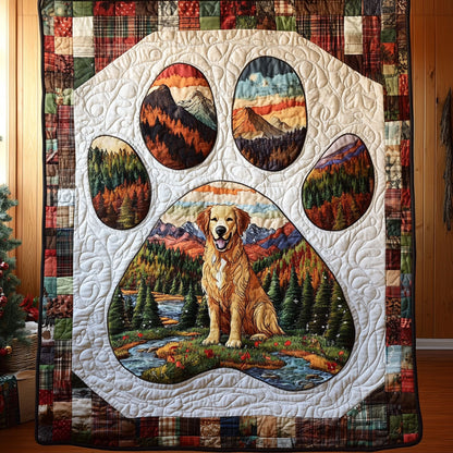Nature Bless Golden Retriever Paw WN0611075CL Quilt