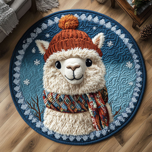 Snow Wanderer CP1711074CL Quilted Round Mat