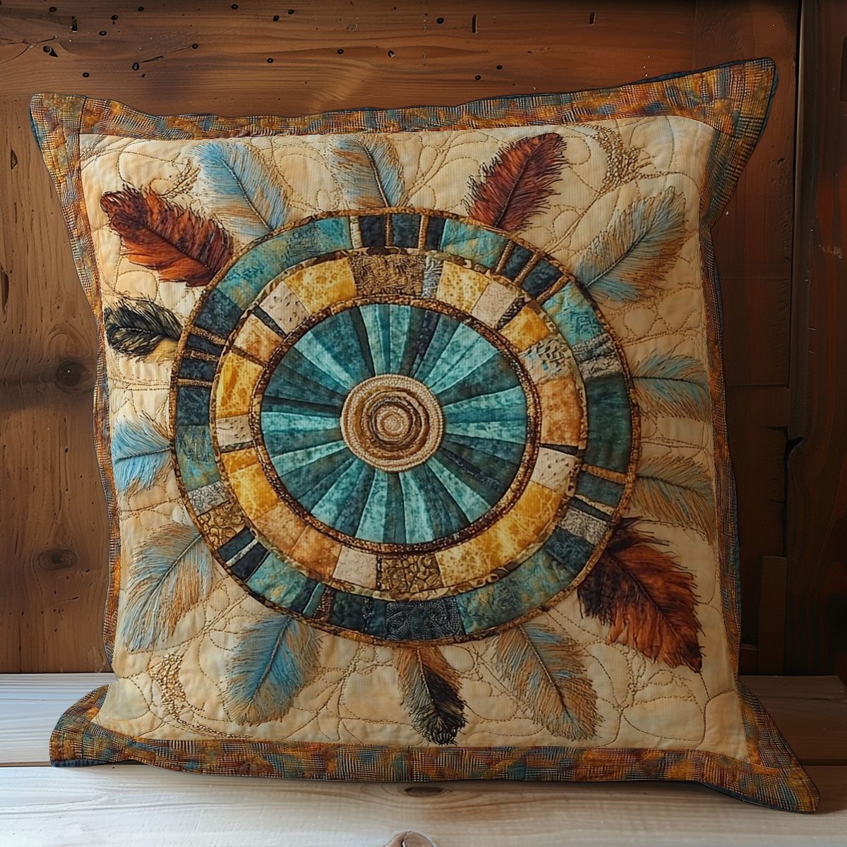 Mystic Feather Circle WY1102114CL Quilt Pillow Case