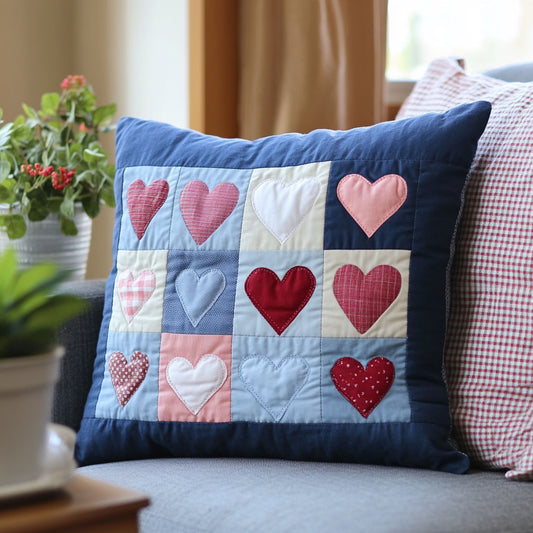Patchwork Heart CW1501064CL Quilt Pillow Case