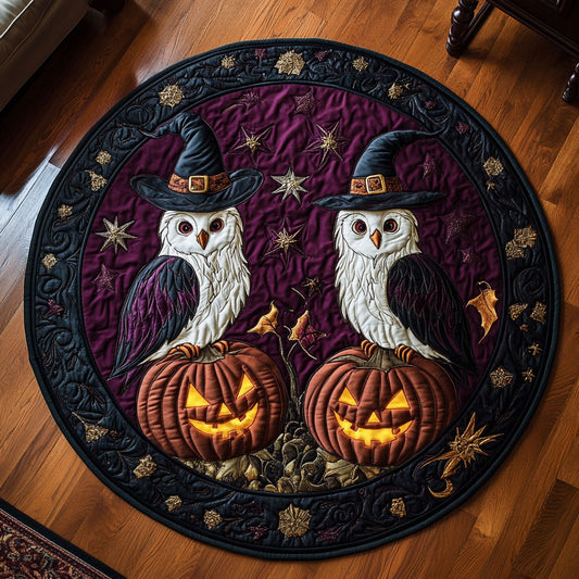 Spooky Owl CW2908010CL Quilted Round Mat
