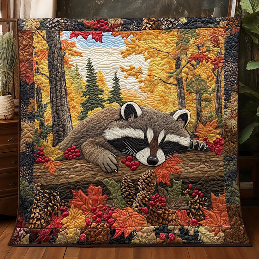 Raccoon Autumn WX3105057CL Quilt