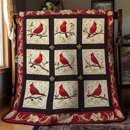 Cardinal In Forest WY1902061CL Quilt