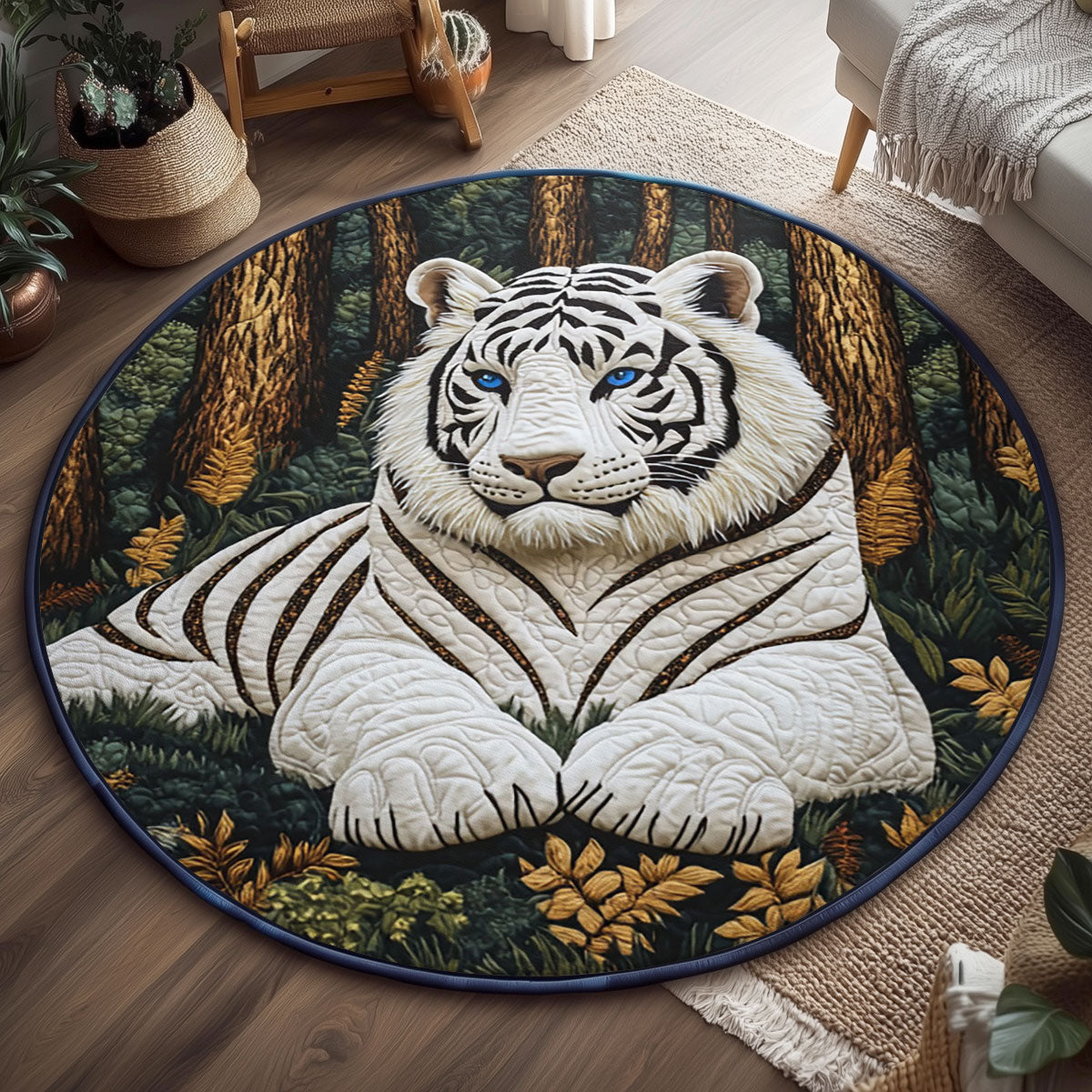 White Tiger WJ0304050CL Quilted Round Mat