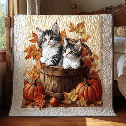 Basket Of Autumn Kittens WY2208082CL Quilt