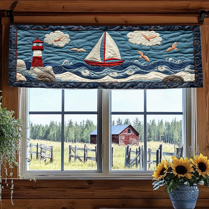 Lighthouse Dreams WN0307076CL Quilted Valance