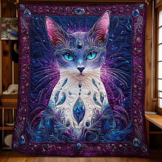Mystic Midnight Cat WY3112028CL Quilt
