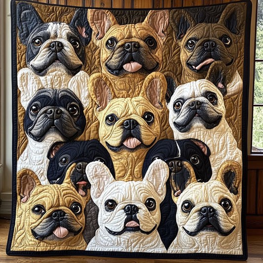 Bulldog Cozy Gathering CW1511004CL Quilt