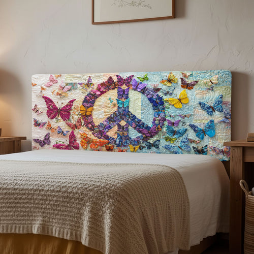Butterfly Peace Dream CW2712001CL Quilted Headboard Slipcover