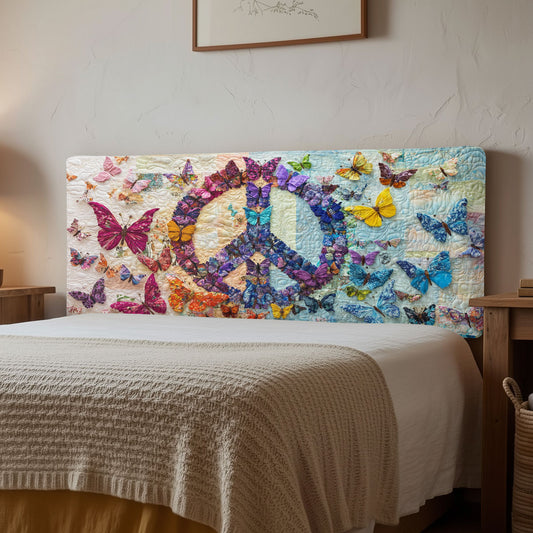 Butterfly Peace Dream CW2712001CL Quilted Headboard Slipcover