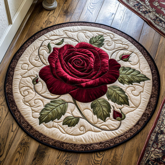 Vintage Bloom CP1607049CL Quilted Round Mat