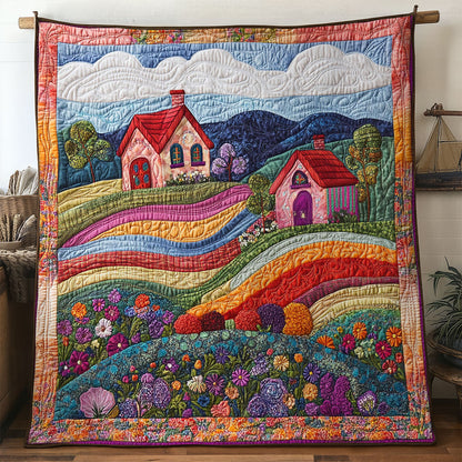Sunset Flower Cottage WN1507096CL Quilt