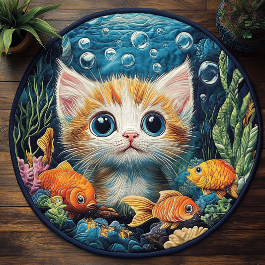 The Meow CM2004046CL Quilted Round Mat