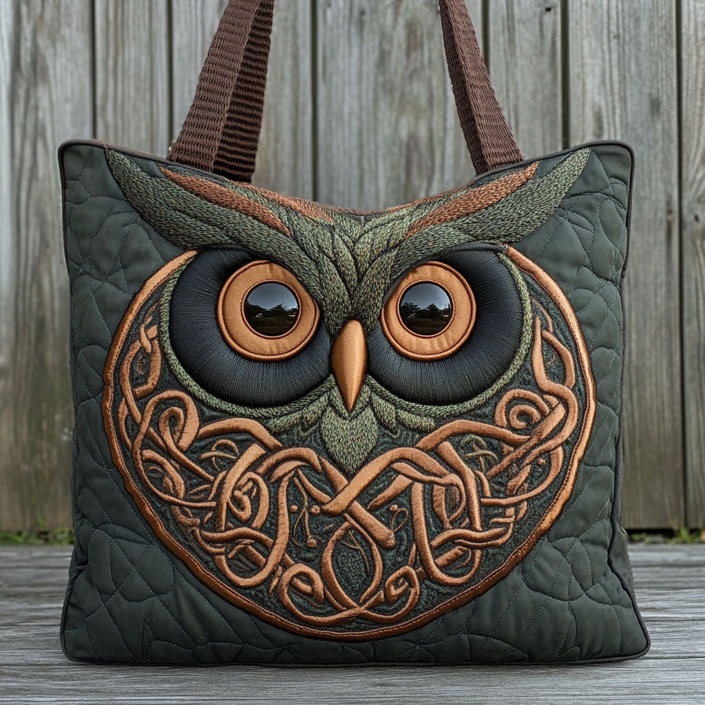 Ancient Owl CW1311033CL Quilted Tote Bag
