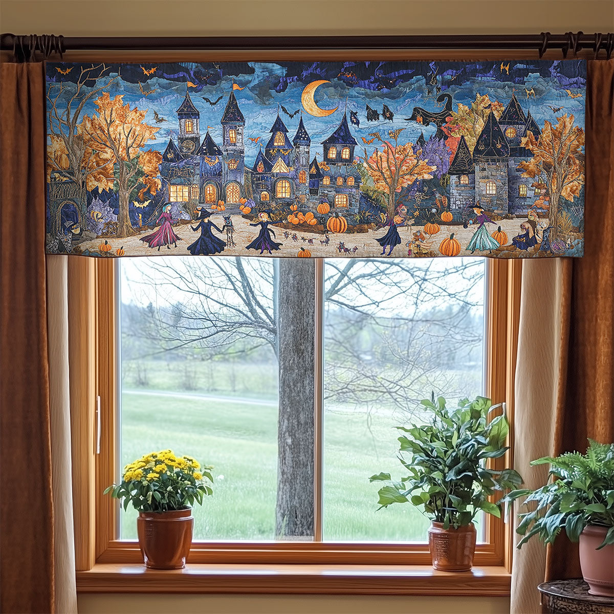 Midnight Witches WN0108023CL Quilted Valance