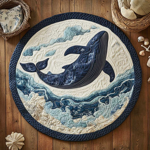 Mystic Whale WN2403075CL Quilted Round Mat
